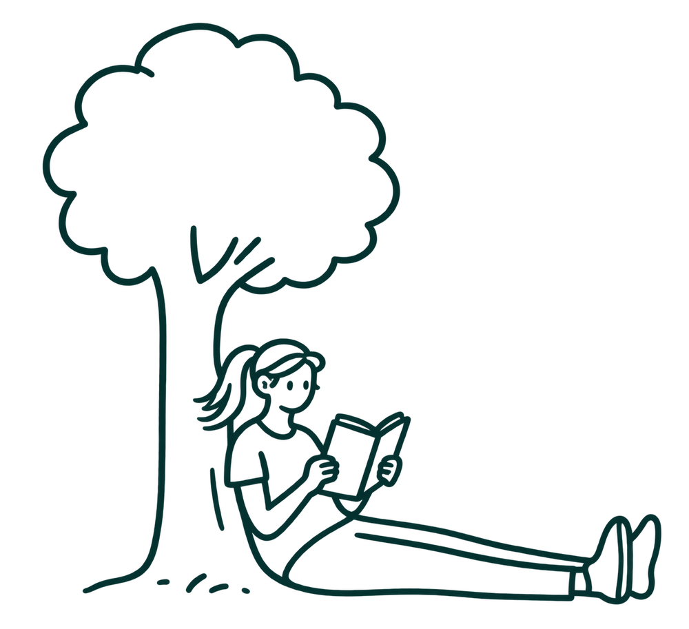 本を読むランナー